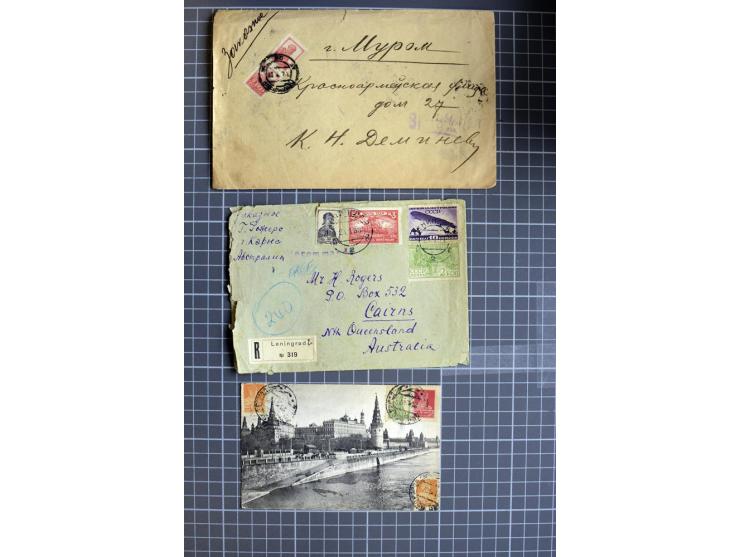 1744/1980 (ca.), umfangreicher Posten mit hunderten meist alten Briefen, Karten und Ganzsachen, dabei Reco, Zensur, Luftpost,