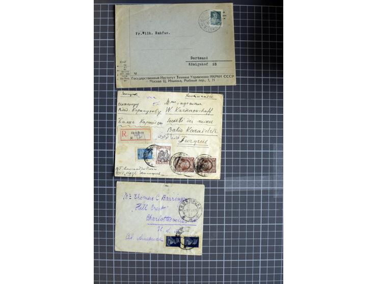 1744/1980 (ca.), umfangreicher Posten mit hunderten meist alten Briefen, Karten und Ganzsachen, dabei Reco, Zensur, Luftpost,