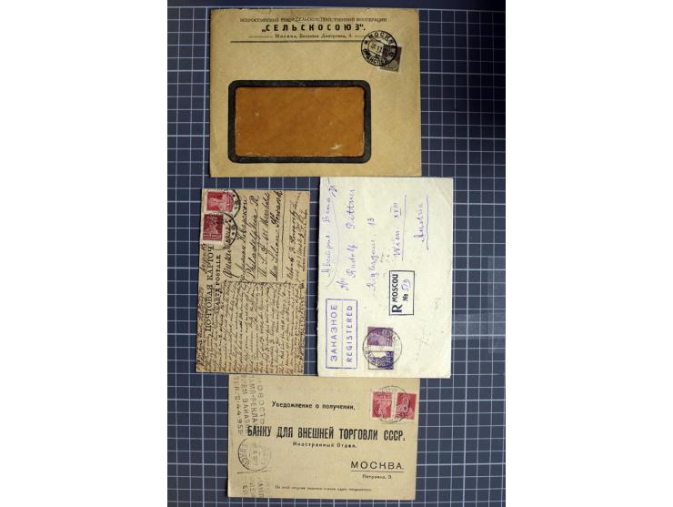 1744/1980 (ca.), umfangreicher Posten mit hunderten meist alten Briefen, Karten und Ganzsachen, dabei Reco, Zensur, Luftpost,