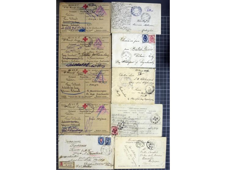 1744/1980 (ca.), umfangreicher Posten mit hunderten meist alten Briefen, Karten und Ganzsachen, dabei Reco, Zensur, Luftpost,