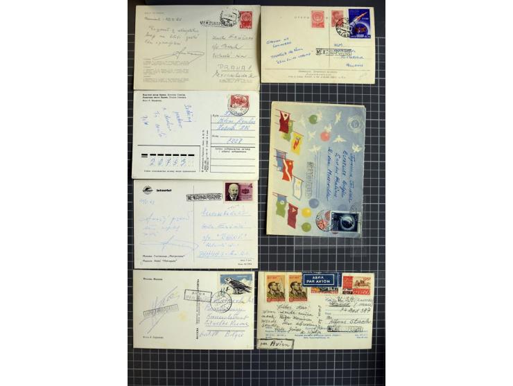 1744/1980 (ca.), umfangreicher Posten mit hunderten meist alten Briefen, Karten und Ganzsachen, dabei Reco, Zensur, Luftpost,