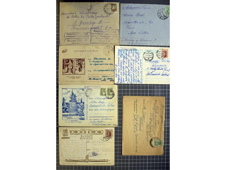 1744/1980 (ca.), umfangreicher Posten mit hunderten meist alten Briefen, Karten und Ganzsachen, dabei Reco, Zensur, Luftpost,