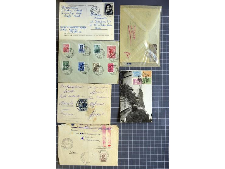 1744/1980 (ca.), umfangreicher Posten mit hunderten meist alten Briefen, Karten und Ganzsachen, dabei Reco, Zensur, Luftpost,