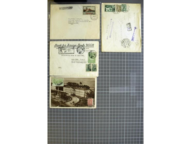 1744/1980 (ca.), umfangreicher Posten mit hunderten meist alten Briefen, Karten und Ganzsachen, dabei Reco, Zensur, Luftpost,