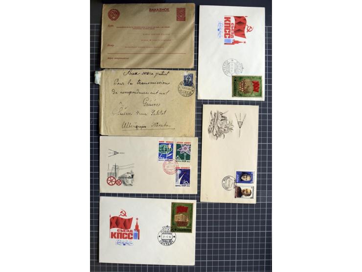 1744/1980 (ca.), umfangreicher Posten mit hunderten meist alten Briefen, Karten und Ganzsachen, dabei Reco, Zensur, Luftpost,