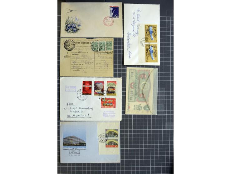 1744/1980 (ca.), umfangreicher Posten mit hunderten meist alten Briefen, Karten und Ganzsachen, dabei Reco, Zensur, Luftpost,
