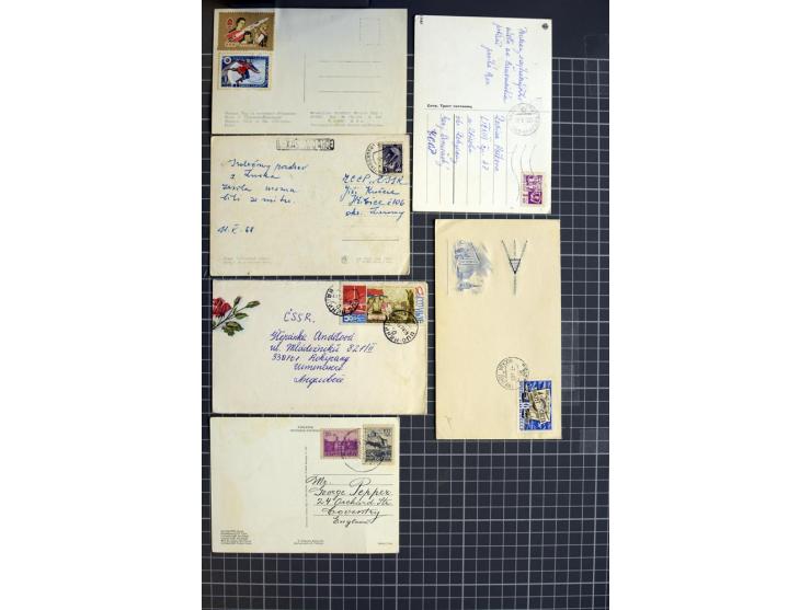 1744/1980 (ca.), umfangreicher Posten mit hunderten meist alten Briefen, Karten und Ganzsachen, dabei Reco, Zensur, Luftpost,