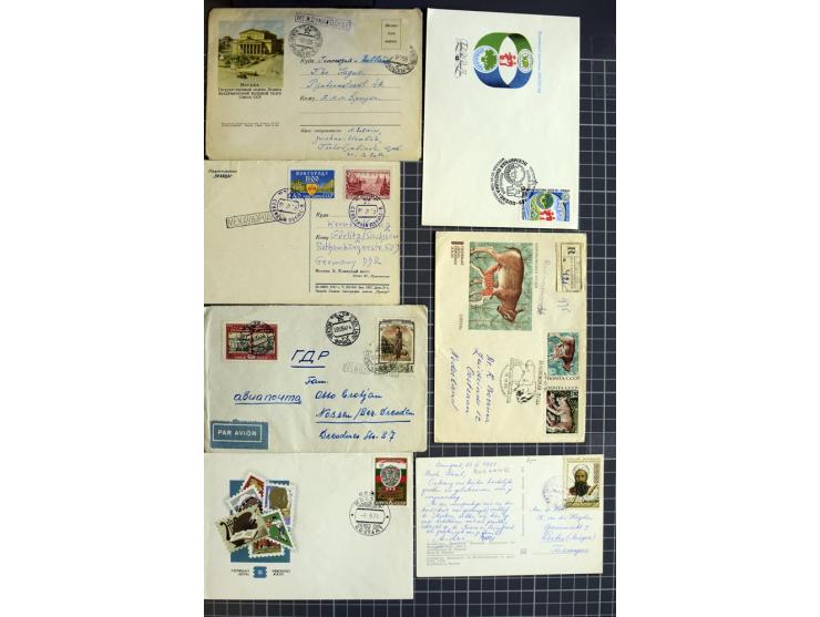1744/1980 (ca.), umfangreicher Posten mit hunderten meist alten Briefen, Karten und Ganzsachen, dabei Reco, Zensur, Luftpost,