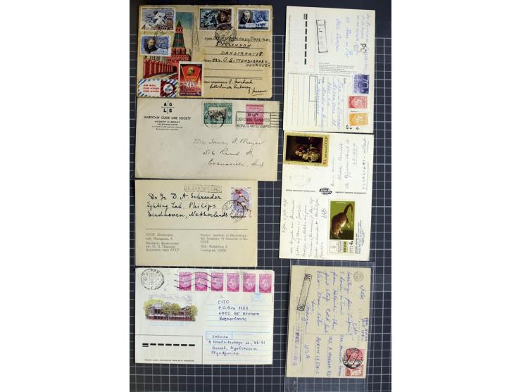 1744/1980 (ca.), umfangreicher Posten mit hunderten meist alten Briefen, Karten und Ganzsachen, dabei Reco, Zensur, Luftpost,