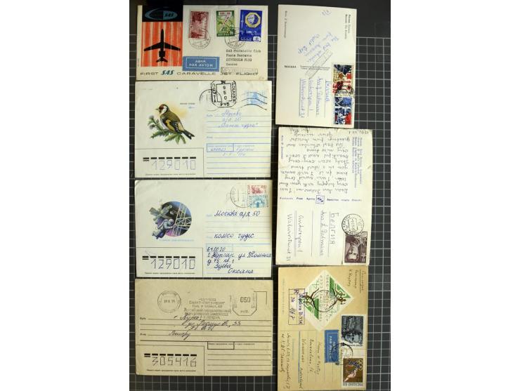 1744/1980 (ca.), umfangreicher Posten mit hunderten meist alten Briefen, Karten und Ganzsachen, dabei Reco, Zensur, Luftpost,