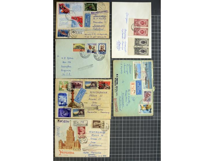 1744/1980 (ca.), umfangreicher Posten mit hunderten meist alten Briefen, Karten und Ganzsachen, dabei Reco, Zensur, Luftpost,