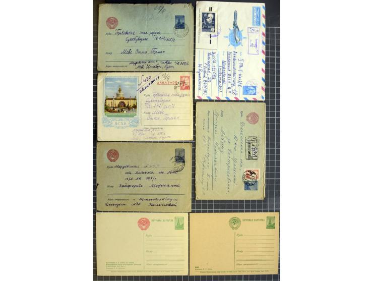 1744/1980 (ca.), umfangreicher Posten mit hunderten meist alten Briefen, Karten und Ganzsachen, dabei Reco, Zensur, Luftpost,