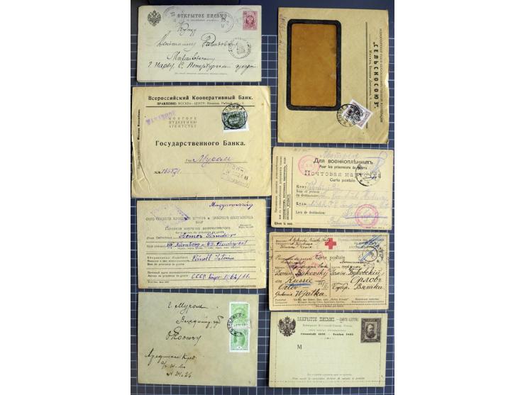 1744/1980 (ca.), umfangreicher Posten mit hunderten meist alten Briefen, Karten und Ganzsachen, dabei Reco, Zensur, Luftpost,