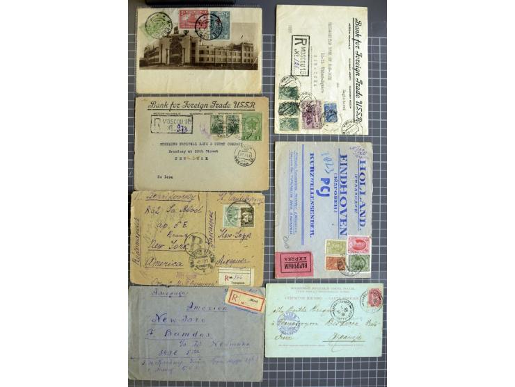 1744/1980 (ca.), umfangreicher Posten mit hunderten meist alten Briefen, Karten und Ganzsachen, dabei Reco, Zensur, Luftpost,
