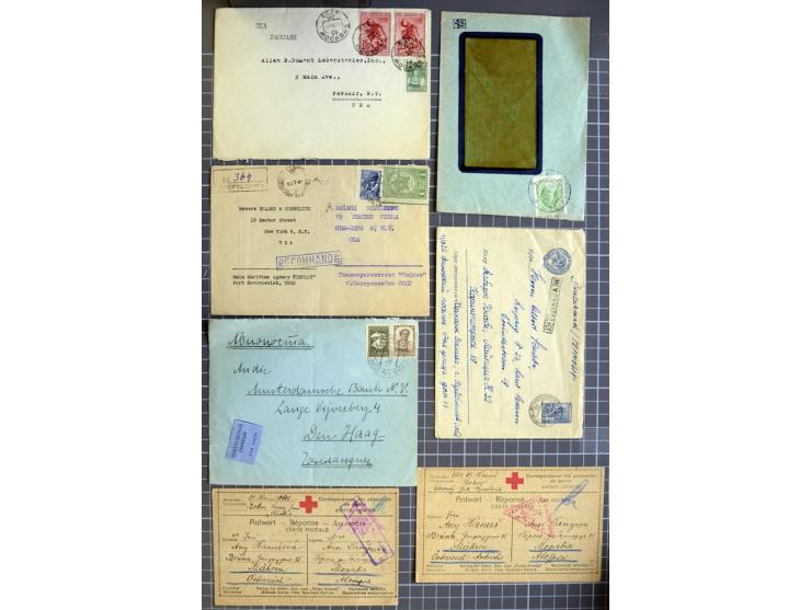 1744/1980 (ca.), umfangreicher Posten mit hunderten meist alten Briefen, Karten und Ganzsachen, dabei Reco, Zensur, Luftpost,