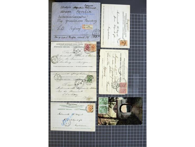 1744/1980 (ca.), umfangreicher Posten mit hunderten meist alten Briefen, Karten und Ganzsachen, dabei Reco, Zensur, Luftpost,