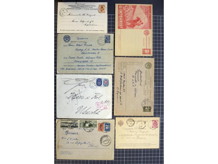 1744/1980 (ca.), umfangreicher Posten mit hunderten meist alten Briefen, Karten und Ganzsachen, dabei Reco, Zensur, Luftpost,