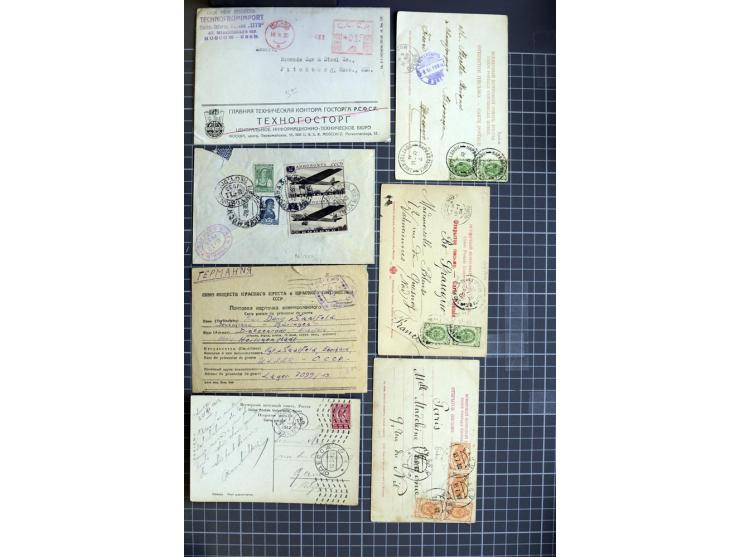 1744/1980 (ca.), umfangreicher Posten mit hunderten meist alten Briefen, Karten und Ganzsachen, dabei Reco, Zensur, Luftpost,