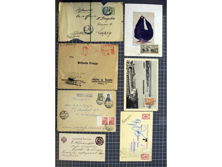 1744/1980 (ca.), umfangreicher Posten mit hunderten meist alten Briefen, Karten und Ganzsachen, dabei Reco, Zensur, Luftpost,