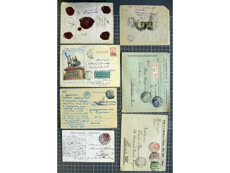 1744/1980 (ca.), umfangreicher Posten mit hunderten meist alten Briefen, Karten und Ganzsachen, dabei Reco, Zensur, Luftpost,