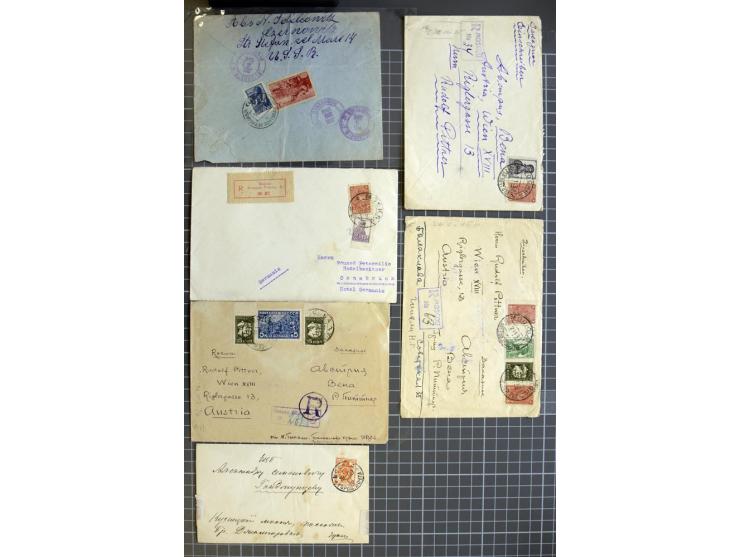1744/1980 (ca.), umfangreicher Posten mit hunderten meist alten Briefen, Karten und Ganzsachen, dabei Reco, Zensur, Luftpost,
