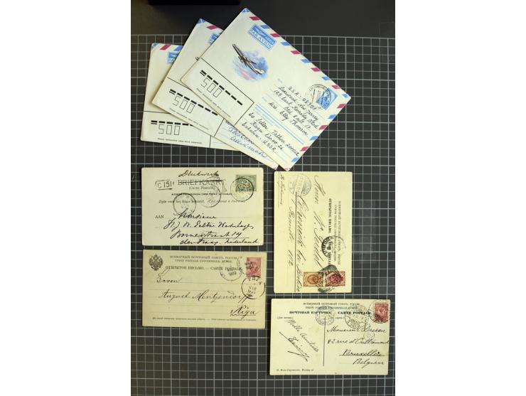 1744/1980 (ca.), umfangreicher Posten mit hunderten meist alten Briefen, Karten und Ganzsachen, dabei Reco, Zensur, Luftpost,