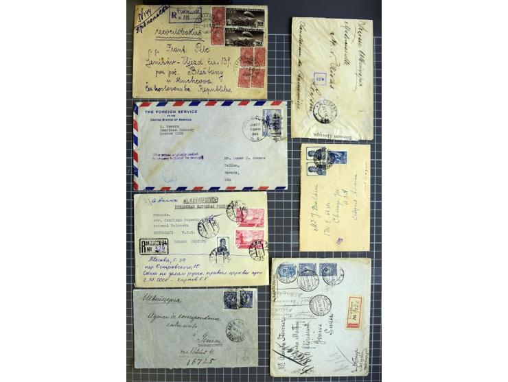 1744/1980 (ca.), umfangreicher Posten mit hunderten meist alten Briefen, Karten und Ganzsachen, dabei Reco, Zensur, Luftpost,