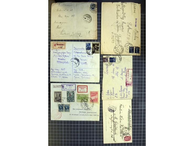 1744/1980 (ca.), umfangreicher Posten mit hunderten meist alten Briefen, Karten und Ganzsachen, dabei Reco, Zensur, Luftpost,