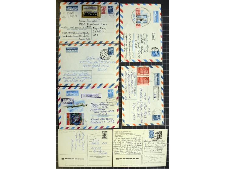 1744/1980 (ca.), umfangreicher Posten mit hunderten meist alten Briefen, Karten und Ganzsachen, dabei Reco, Zensur, Luftpost,