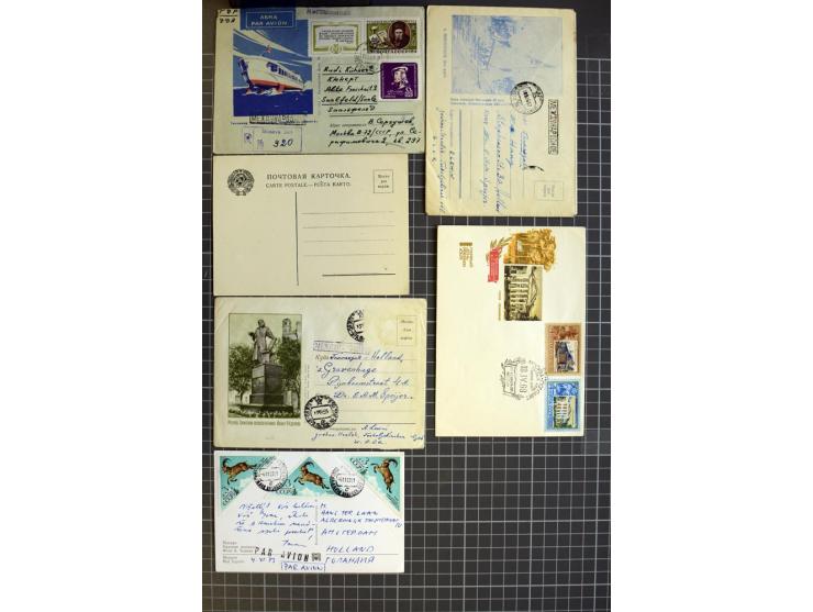 1744/1980 (ca.), umfangreicher Posten mit hunderten meist alten Briefen, Karten und Ganzsachen, dabei Reco, Zensur, Luftpost,