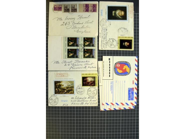 1744/1980 (ca.), umfangreicher Posten mit hunderten meist alten Briefen, Karten und Ganzsachen, dabei Reco, Zensur, Luftpost,
