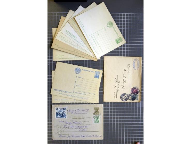 1744/1980 (ca.), umfangreicher Posten mit hunderten meist alten Briefen, Karten und Ganzsachen, dabei Reco, Zensur, Luftpost,