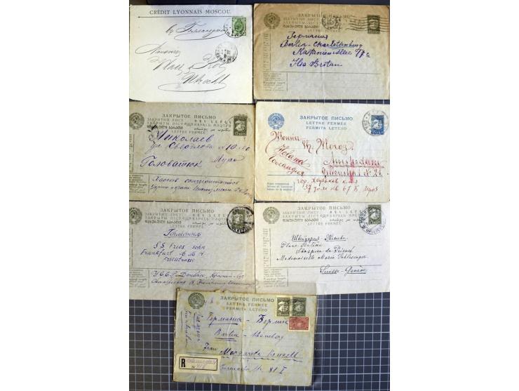 1744/1980 (ca.), umfangreicher Posten mit hunderten meist alten Briefen, Karten und Ganzsachen, dabei Reco, Zensur, Luftpost,