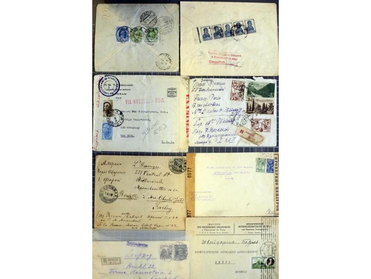 1744/1980 (ca.), umfangreicher Posten mit hunderten meist alten Briefen, Karten und Ganzsachen, dabei Reco, Zensur, Luftpost,