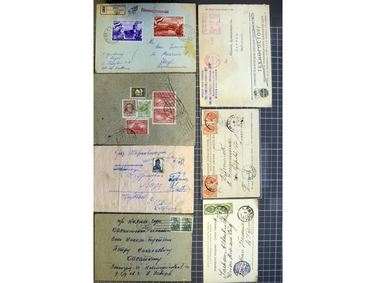 1744/1980 (ca.), umfangreicher Posten mit hunderten meist alten Briefen, Karten und Ganzsachen, dabei Reco, Zensur, Luftpost,