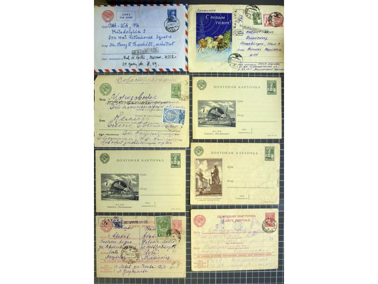1744/1980 (ca.), umfangreicher Posten mit hunderten meist alten Briefen, Karten und Ganzsachen, dabei Reco, Zensur, Luftpost,