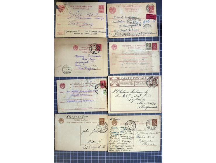 1744/1980 (ca.), umfangreicher Posten mit hunderten meist alten Briefen, Karten und Ganzsachen, dabei Reco, Zensur, Luftpost,