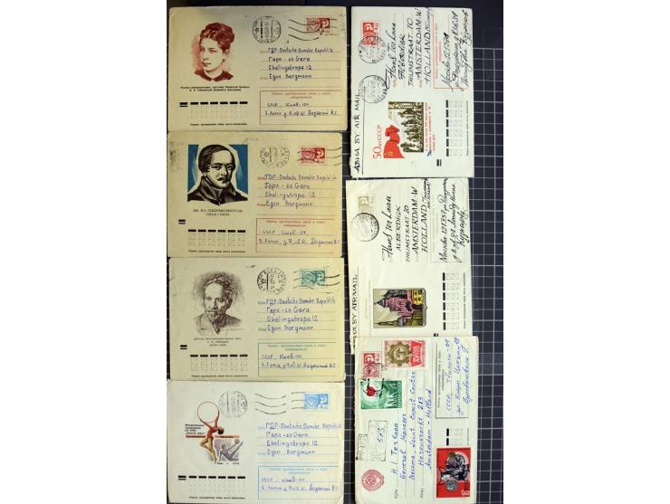 1744/1980 (ca.), umfangreicher Posten mit hunderten meist alten Briefen, Karten und Ganzsachen, dabei Reco, Zensur, Luftpost,