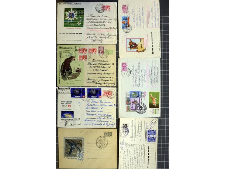 1744/1980 (ca.), umfangreicher Posten mit hunderten meist alten Briefen, Karten und Ganzsachen, dabei Reco, Zensur, Luftpost,