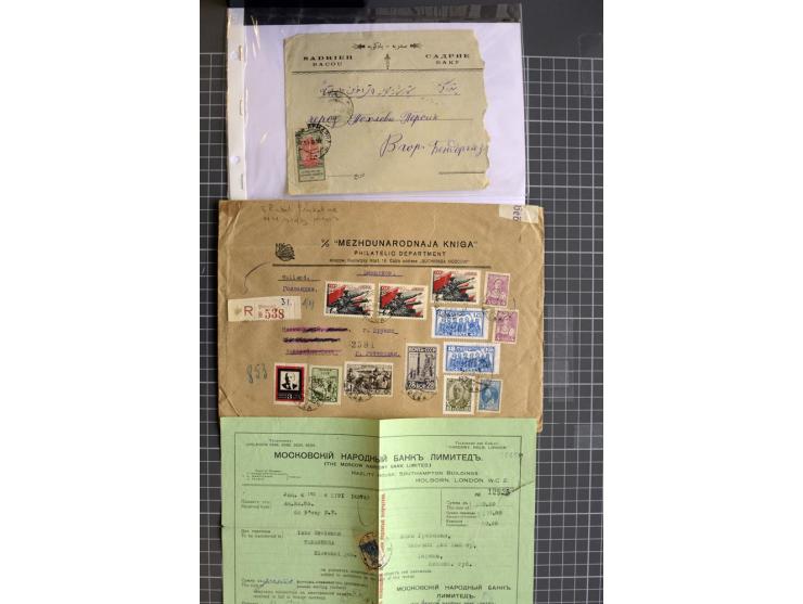 1744/1980 (ca.), umfangreicher Posten mit hunderten meist alten Briefen, Karten und Ganzsachen, dabei Reco, Zensur, Luftpost,