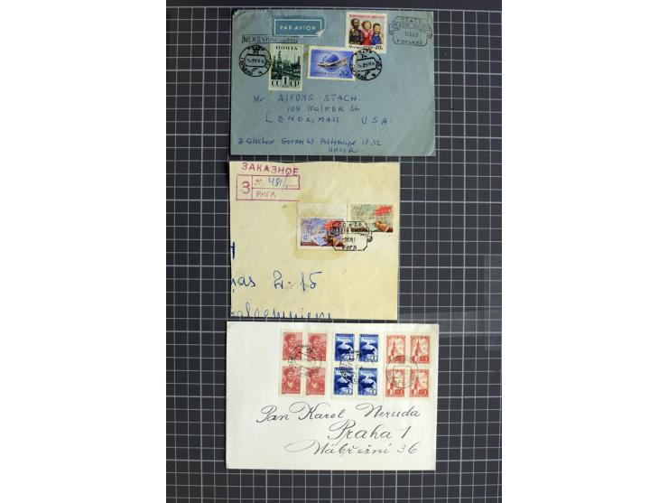 1744/1980 (ca.), umfangreicher Posten mit hunderten meist alten Briefen, Karten und Ganzsachen, dabei Reco, Zensur, Luftpost,