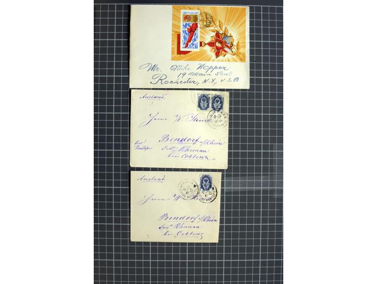 1744/1980 (ca.), umfangreicher Posten mit hunderten meist alten Briefen, Karten und Ganzsachen, dabei Reco, Zensur, Luftpost,