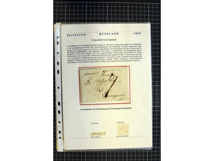 1790/1914, über 100 Briefe, Karten und Ganzsachen, dabei Wertbriefe, Reco, Feldpost, Bahnpost, Auslandsbelege, Transitstempel