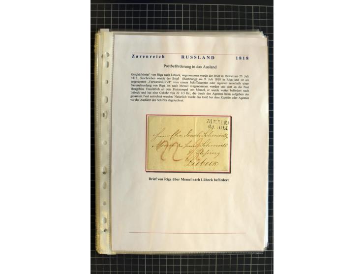 1790/1914, über 100 Briefe, Karten und Ganzsachen, dabei Wertbriefe, Reco, Feldpost, Bahnpost, Auslandsbelege, Transitstempel