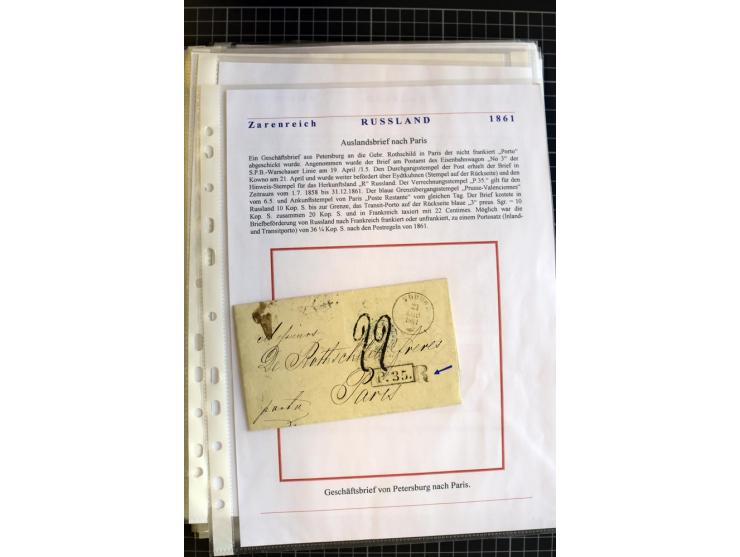 1790/1914, über 100 Briefe, Karten und Ganzsachen, dabei Wertbriefe, Reco, Feldpost, Bahnpost, Auslandsbelege, Transitstempel