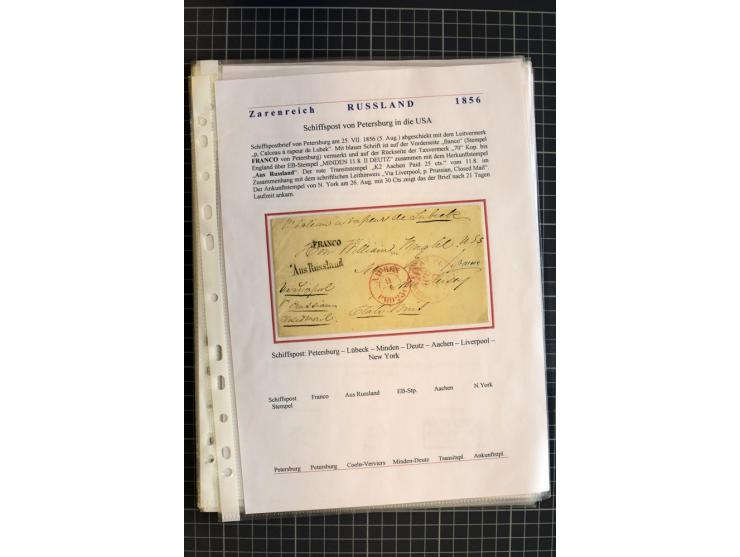 1790/1914, über 100 Briefe, Karten und Ganzsachen, dabei Wertbriefe, Reco, Feldpost, Bahnpost, Auslandsbelege, Transitstempel