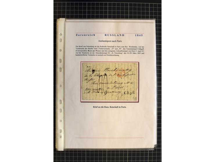 1790/1914, über 100 Briefe, Karten und Ganzsachen, dabei Wertbriefe, Reco, Feldpost, Bahnpost, Auslandsbelege, Transitstempel