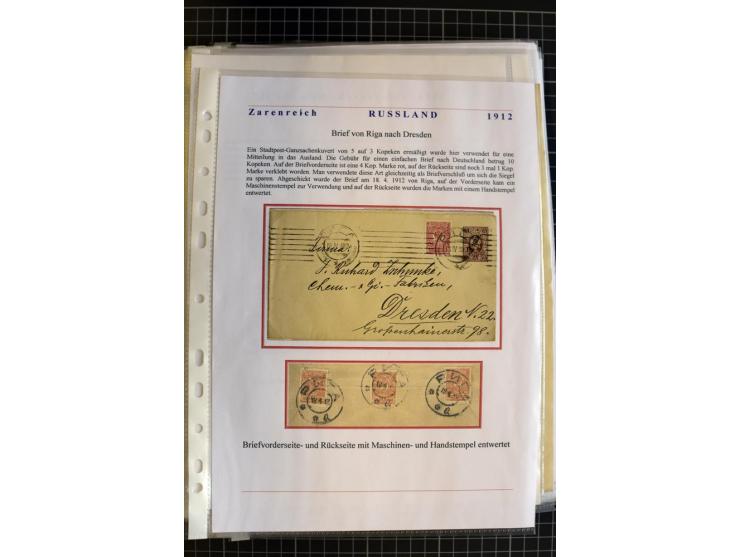 1790/1914, über 100 Briefe, Karten und Ganzsachen, dabei Wertbriefe, Reco, Feldpost, Bahnpost, Auslandsbelege, Transitstempel