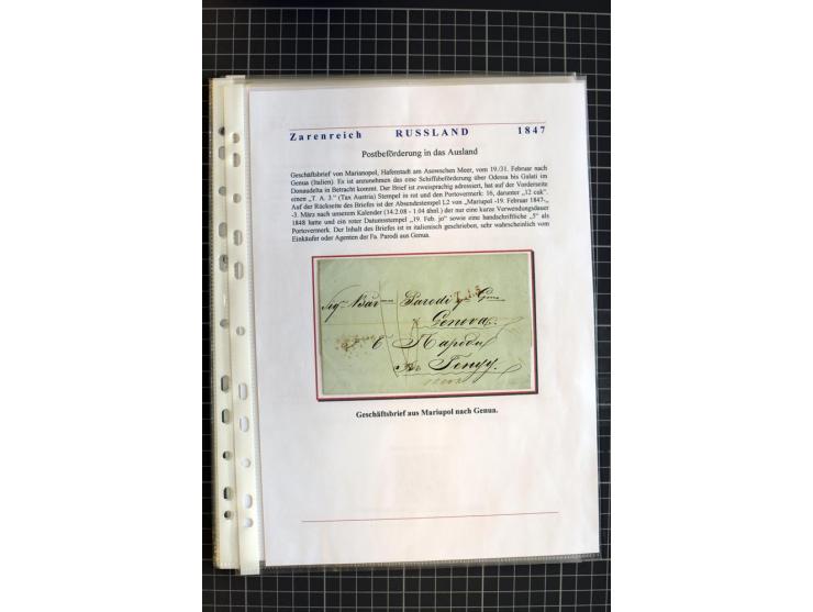 1790/1914, über 100 Briefe, Karten und Ganzsachen, dabei Wertbriefe, Reco, Feldpost, Bahnpost, Auslandsbelege, Transitstempel