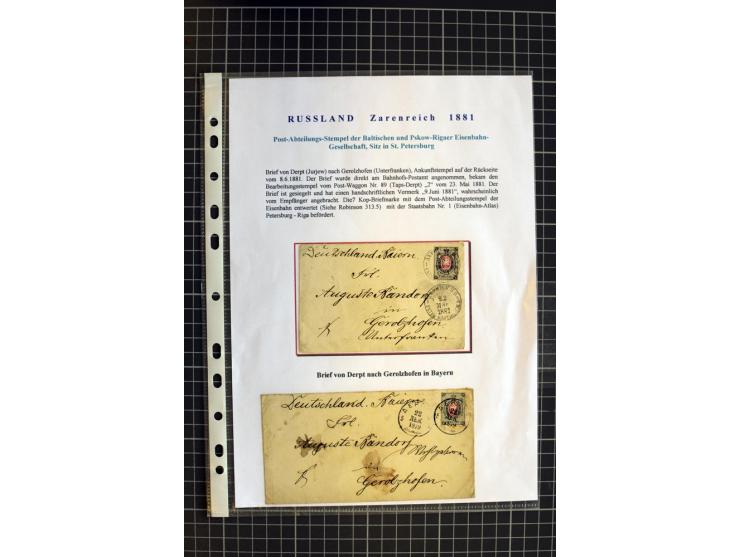 1790/1914, über 100 Briefe, Karten und Ganzsachen, dabei Wertbriefe, Reco, Feldpost, Bahnpost, Auslandsbelege, Transitstempel